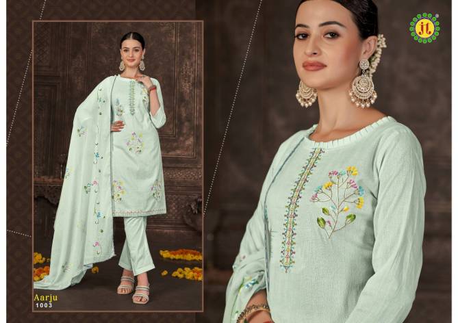 Aarju By Jt Embroidered Printed Cotton Dress Material Wholesale Market In Surat
